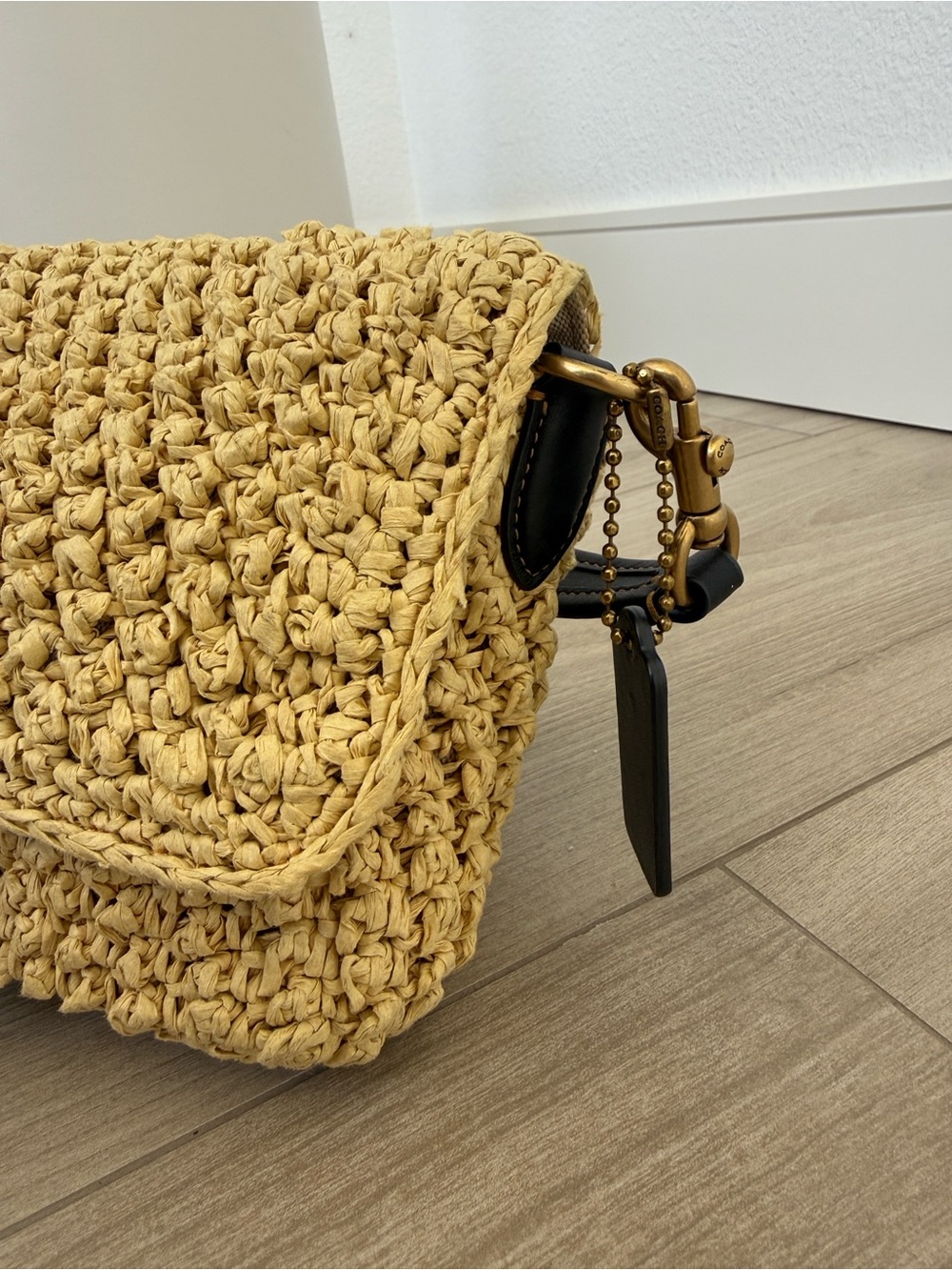 Coach Soft Tabby-Small Shoulder Bag- Raffia - Picture 4 of 7